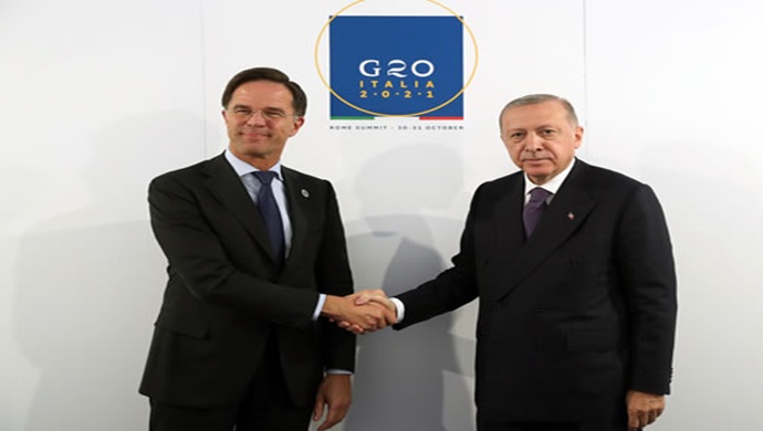 Cumhurbaşkanı Erdoğan, Hollanda Başbakanı Rutte ile görüştü