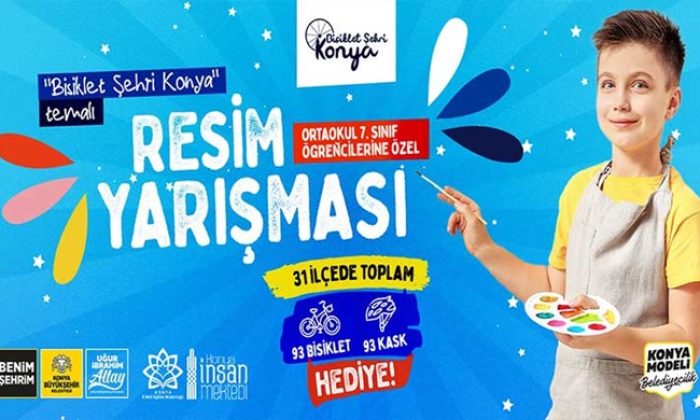 Konya Büyükşehir’den “Bisiklet Şehri Konya” Temalı Resim Yarışması