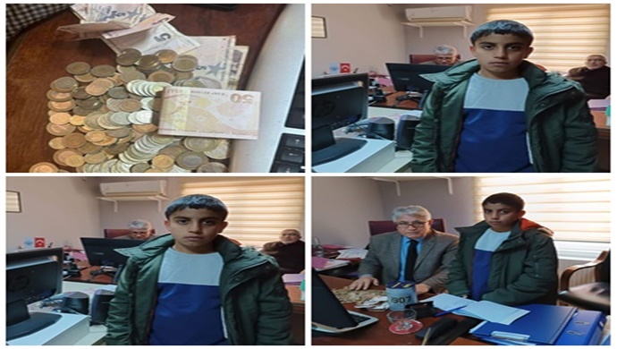5. Sınıf öğrencisi Mehmet Bayraktar, Kumbarasında biriktirdiği parayı depremzedelere bağışladı