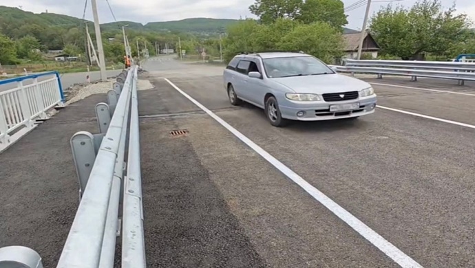 Primorsky Krai’deki Shkotovo köyünde, Birleşik Rusya Halk Programı kapsamında yeni bir köprü inşa edildi